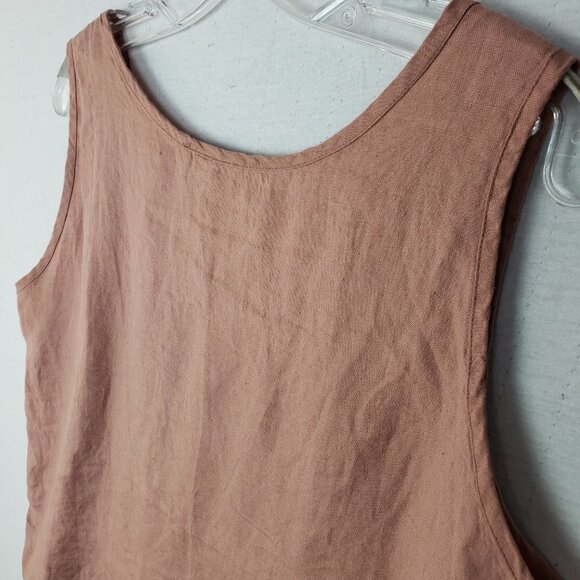 PARACHUTE 100% Linen Tank Top Mauve Pink size L Minimalist Lagenlook - Picture 8 of 9